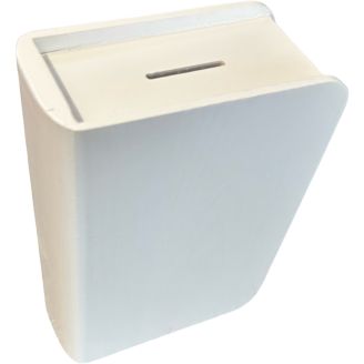 White Painted Wooden Book Shaped 20cm Money Box / Kids Piggy Bank / Coin Storage