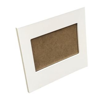 White Painted 20cm Rectangular Wooden Photo Frame - Self Standing