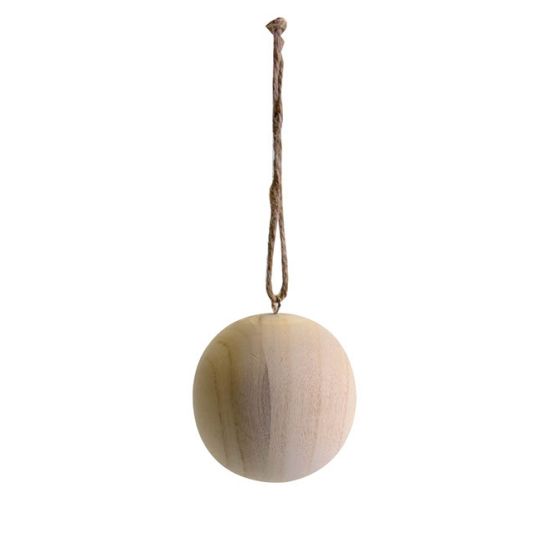 8cm Wooden Bauble