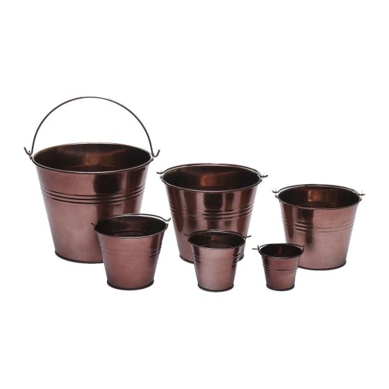 Bronze/Dark Copper Galvanised Metal Bucket