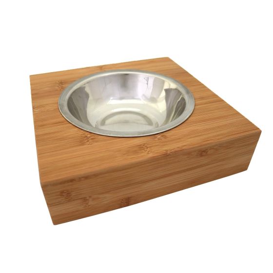 Bamboo Single Pet Bowl