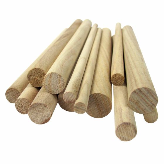 80% off 60cm long WOODEN CRAFT DOWELS -  puppet stick, sweet tree trunk kit