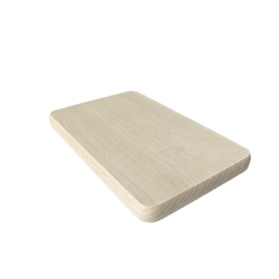 18cm x 12cm Small Rectangular Solid Beech Wood Plinth, Plaque or Mini Chopping Board