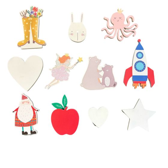 Handpainted Wooden Motifs - Choose Type!