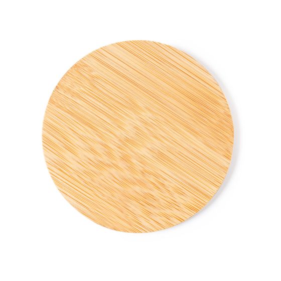 Single Round 8.5cm Bamboo Drinks Coaster or Beer Mat