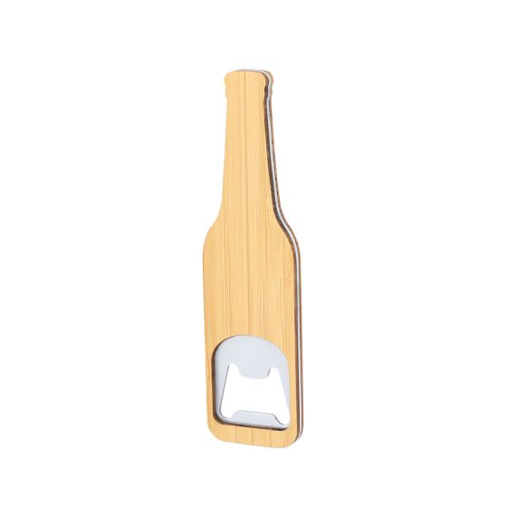 Mini Bottle Shaped 12cm Bamboo Bottle Opener
