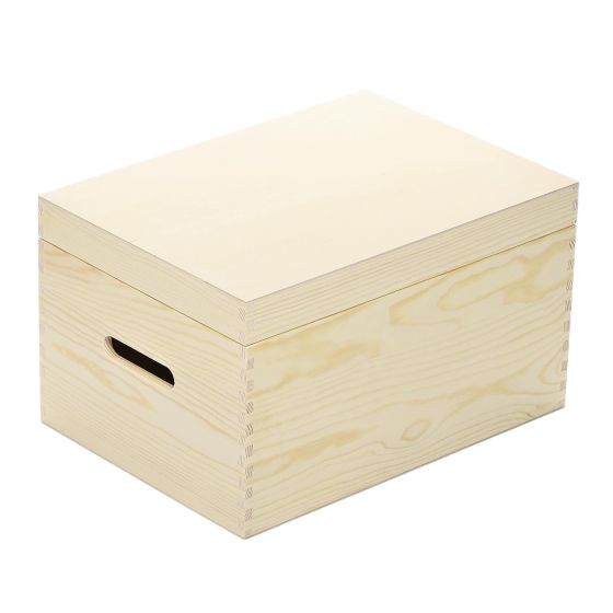 36cm Pine Crate Box with Lift-off Lid - WBM3046